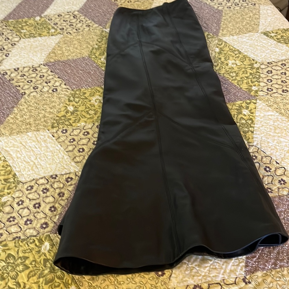 Black Lined Authentic Leather